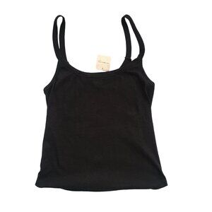 Womens Black Intimately Free People Tank Top S Cotton/Elastane